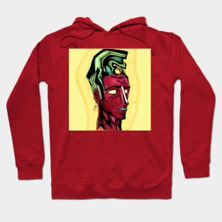 señor pakal mayan king sketch in vision robot Hoodie